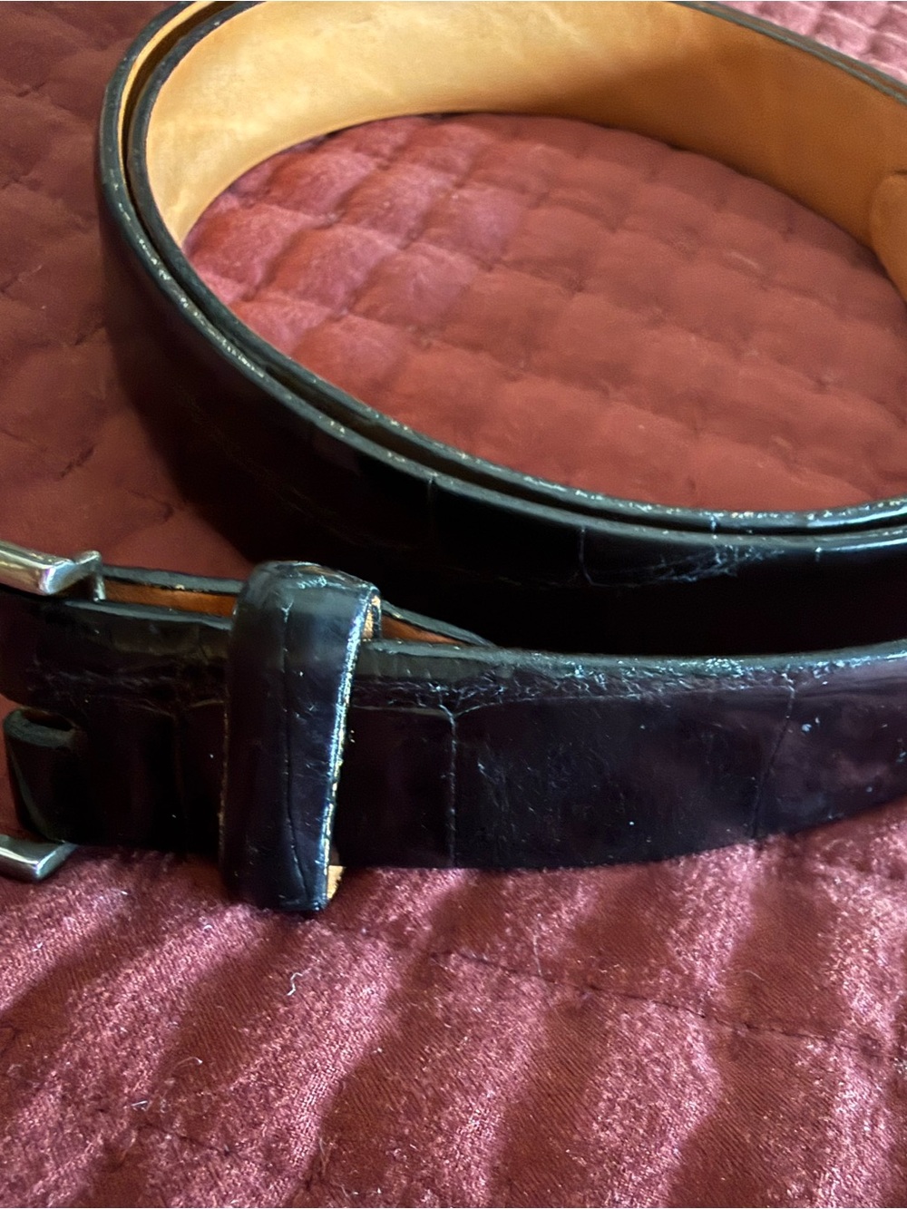 Premium Martin Dingman genuine Louisiana alligator belt 42 - Picture 5 of 6